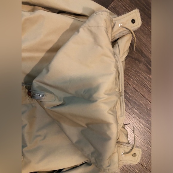 Mighty-Mac Handsome Outerwear Coat Men’s M Beige Zip Hood Faux Fur Sherpa Lined - Picture 6 of 12